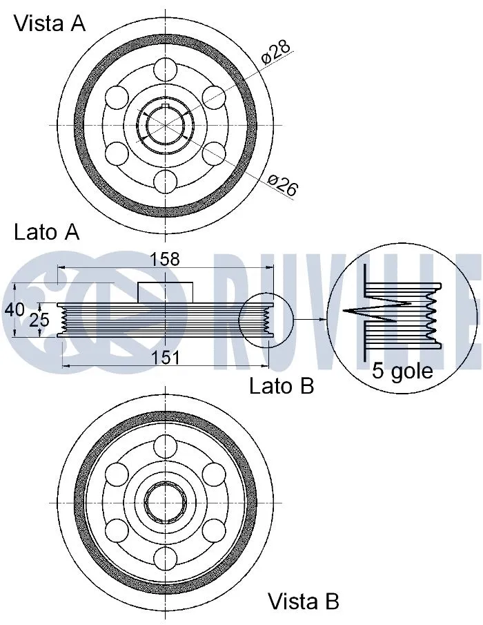 Belt Pulley, crankshaft