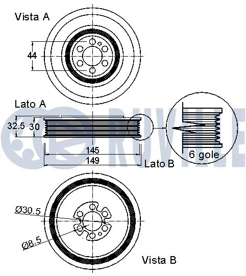 Belt Pulley, crankshaft