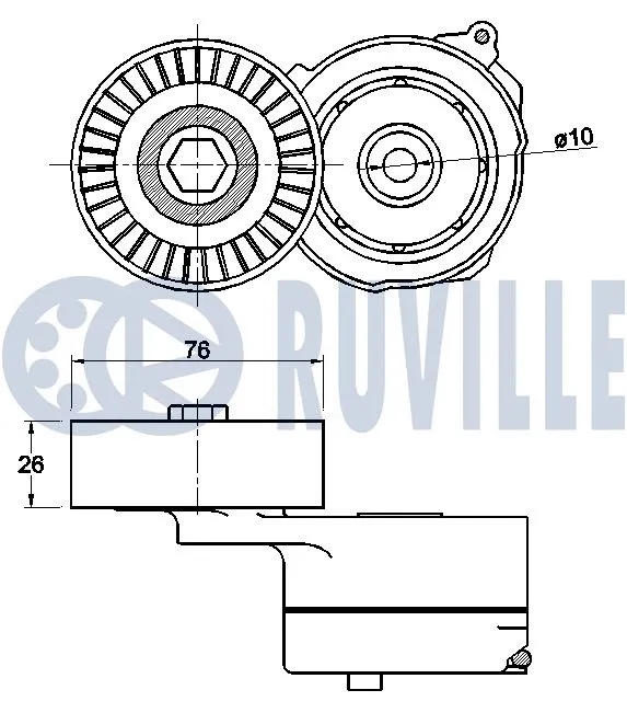 Belt Tensioner, V-ribbed belt