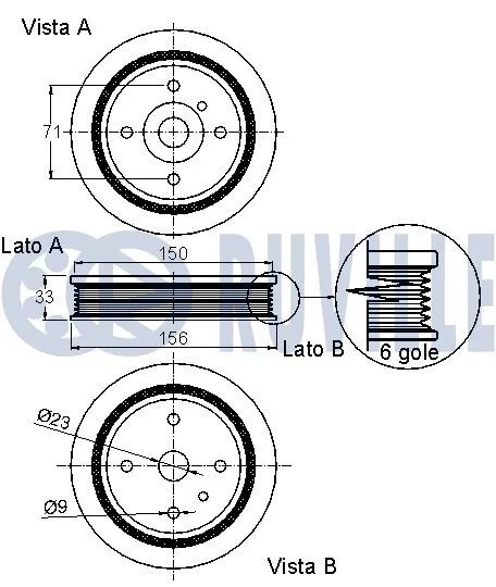 Belt Pulley, crankshaft