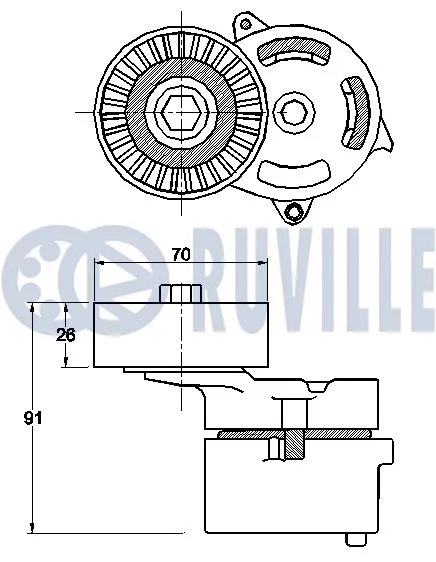 Belt Tensioner, V-ribbed belt