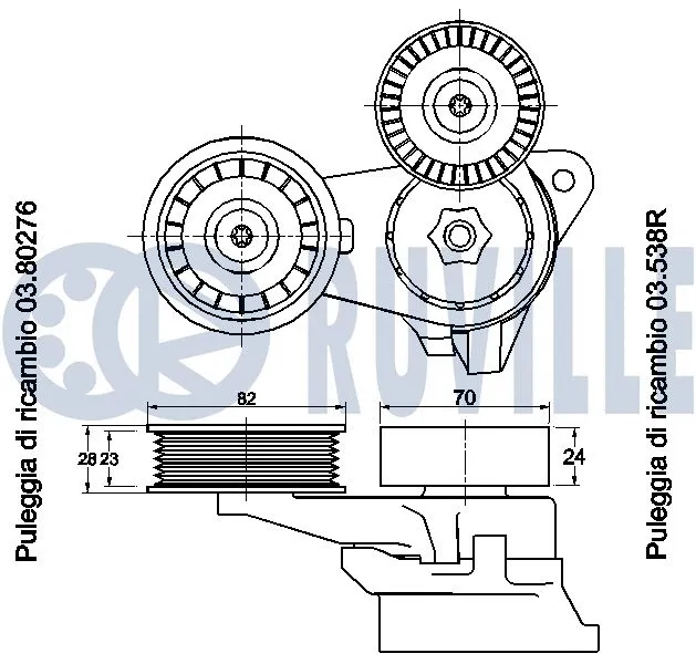 Belt Tensioner, V-ribbed belt
