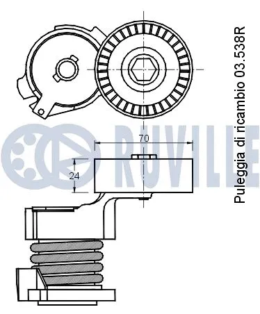 Belt Tensioner, V-ribbed belt