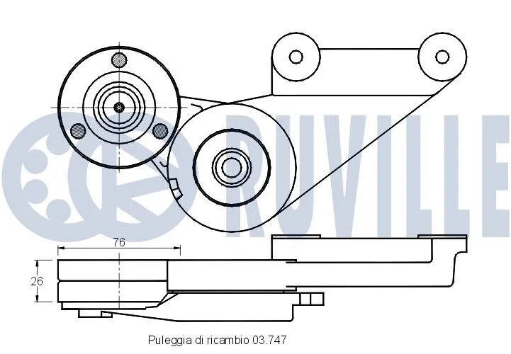 Belt Tensioner, V-ribbed belt
