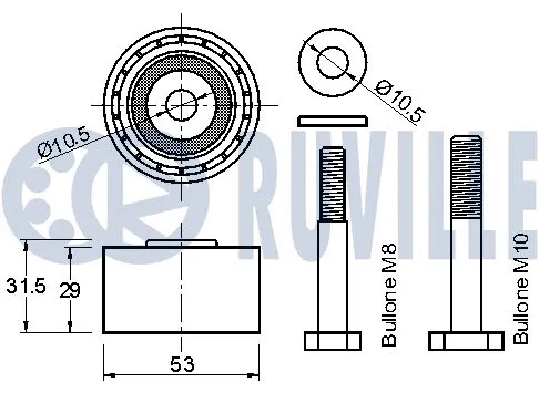 Deflection/Guide Pulley, timing belt