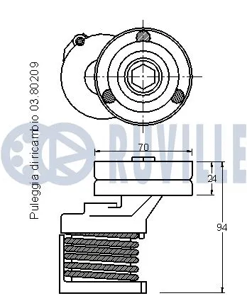 Belt Tensioner, V-ribbed belt