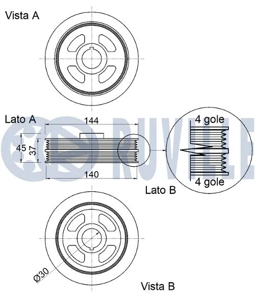 Belt Pulley, crankshaft