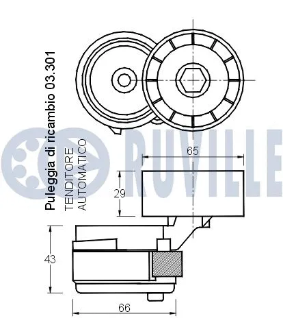 Belt Tensioner, V-ribbed belt