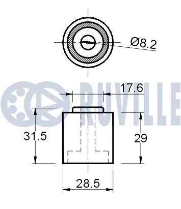 Deflection/Guide Pulley, timing belt