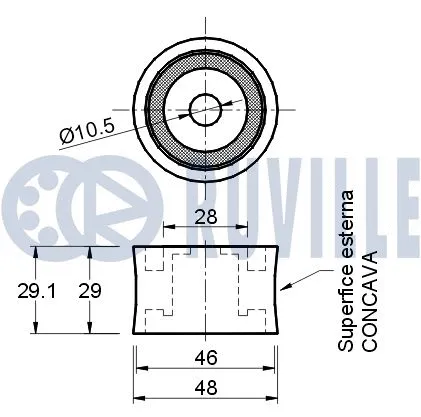 Deflection/Guide Pulley, timing belt