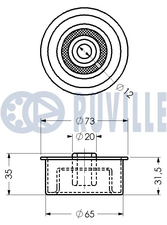 Deflection/Guide Pulley, timing belt