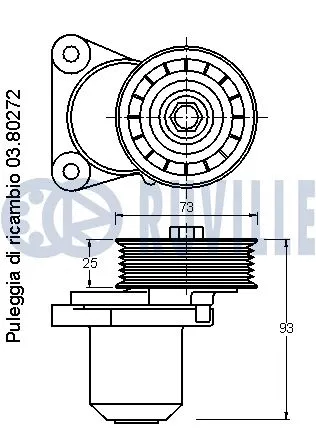 Belt Tensioner, V-ribbed belt
