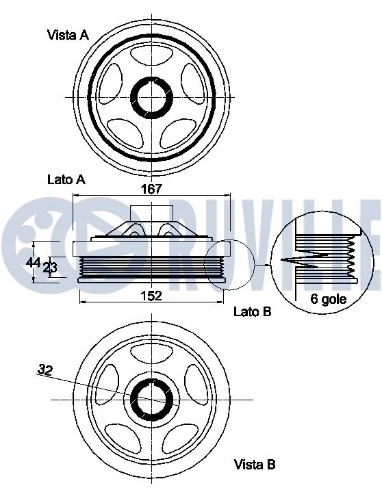 Belt Pulley, crankshaft