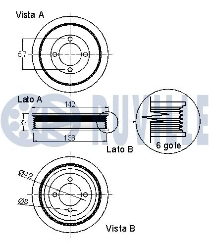 Belt Pulley, crankshaft