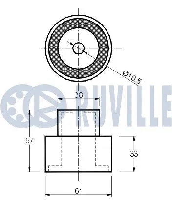 Deflection/Guide Pulley, timing belt