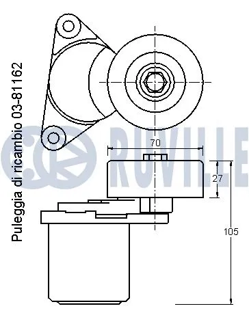 Belt Tensioner, V-ribbed belt