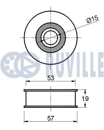 Deflection/Guide Pulley, V-ribbed belt