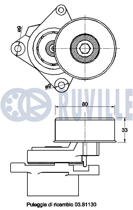 Belt Tensioner, V-ribbed belt