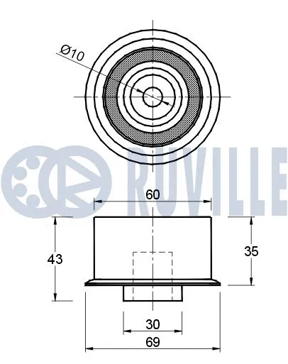 Deflection/Guide Pulley, timing belt