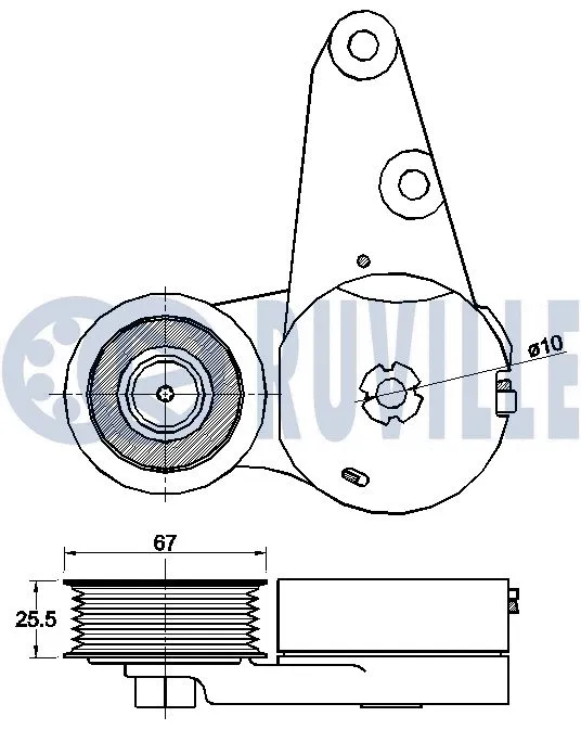 Belt Tensioner, V-ribbed belt