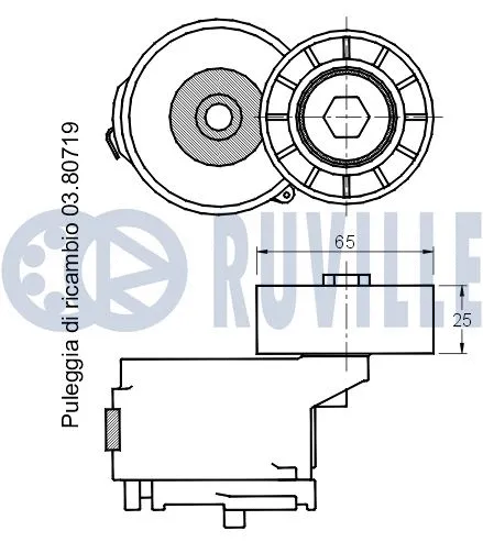 Belt Tensioner, V-ribbed belt