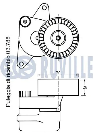 Belt Tensioner, V-ribbed belt