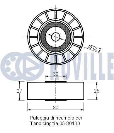 Deflection/Guide Pulley, V-ribbed belt