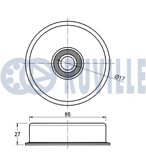 Deflection/Guide Pulley, V-ribbed belt