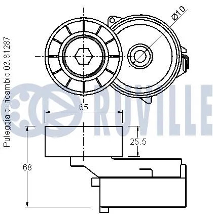 Belt Tensioner, V-ribbed belt