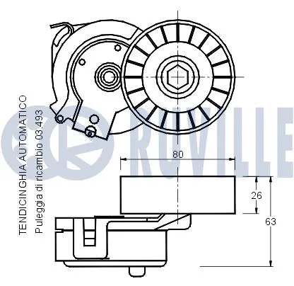 Belt Tensioner, V-ribbed belt