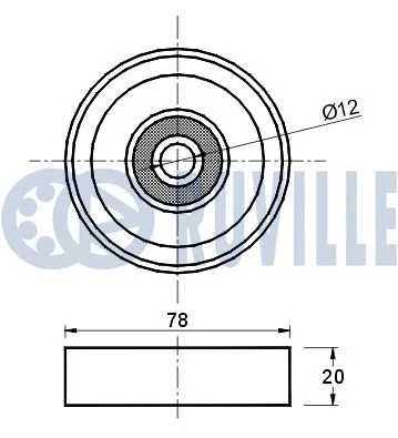 Deflection/Guide Pulley, V-ribbed belt