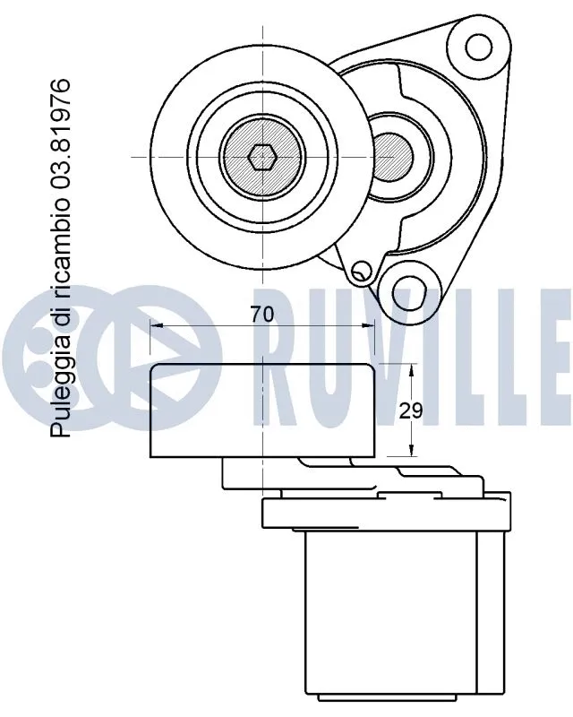Belt Tensioner, V-ribbed belt