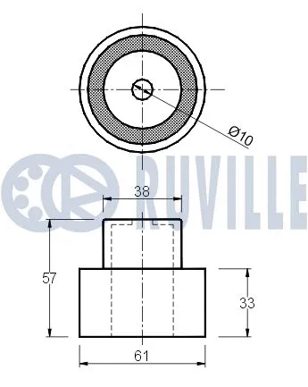 Deflection/Guide Pulley, timing belt
