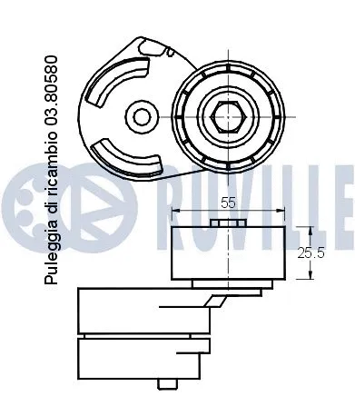 Belt Tensioner, V-ribbed belt