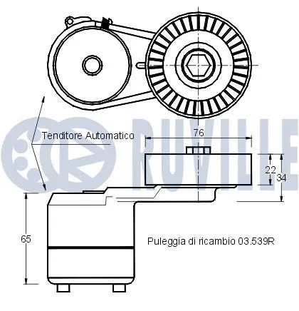 Belt Tensioner, V-ribbed belt