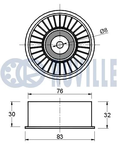 Deflection/Guide Pulley, timing belt