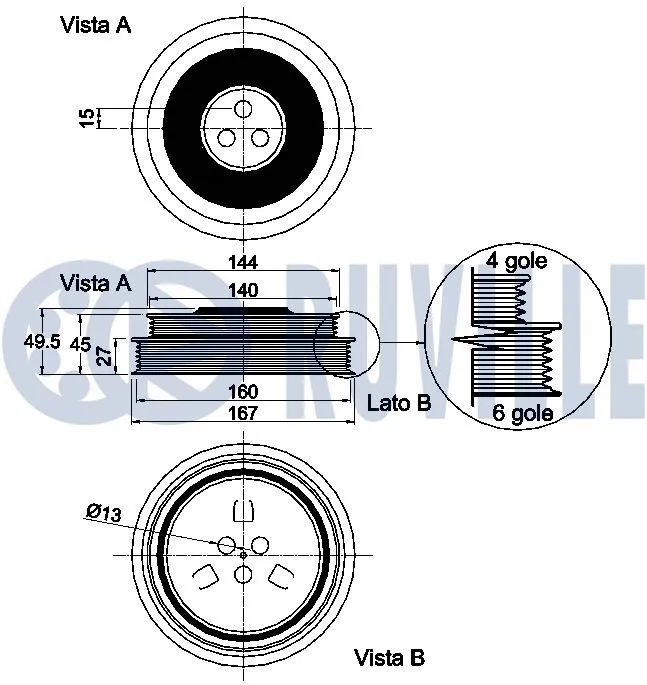 Belt Pulley, crankshaft