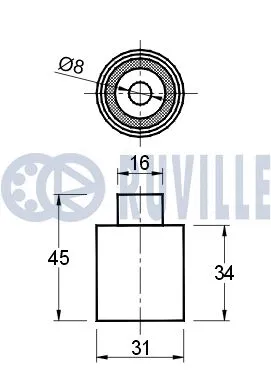 Deflection/Guide Pulley, timing belt