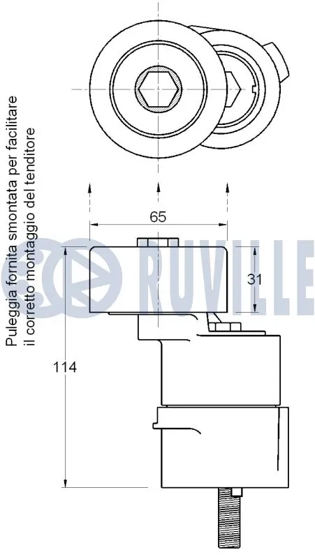 Belt Tensioner, V-ribbed belt