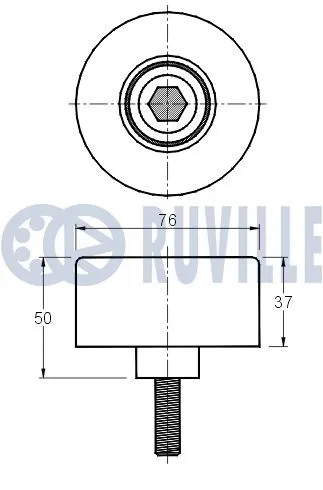 Deflection/Guide Pulley, V-ribbed belt