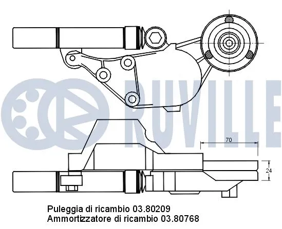 Belt Tensioner, V-ribbed belt