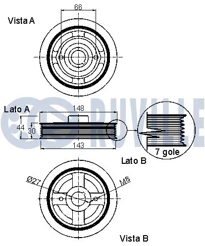 Belt Pulley, crankshaft