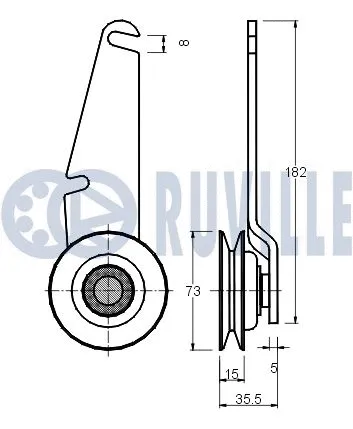 Belt Tensioner, V-ribbed belt