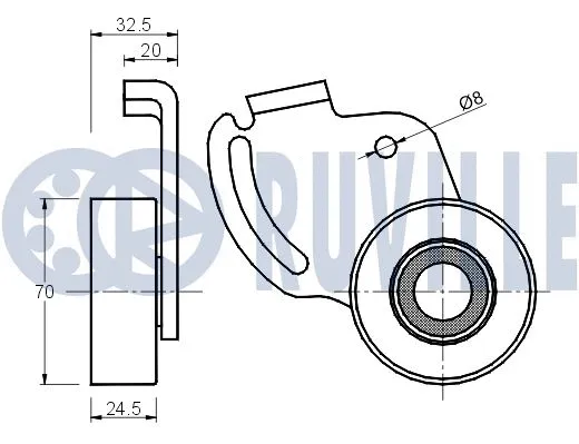 Belt Tensioner, V-ribbed belt