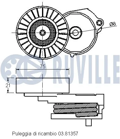 Belt Tensioner, V-ribbed belt