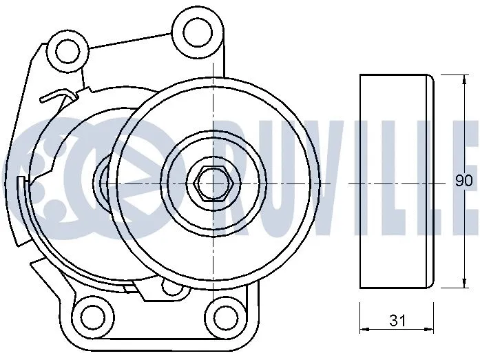 Belt Tensioner, V-ribbed belt