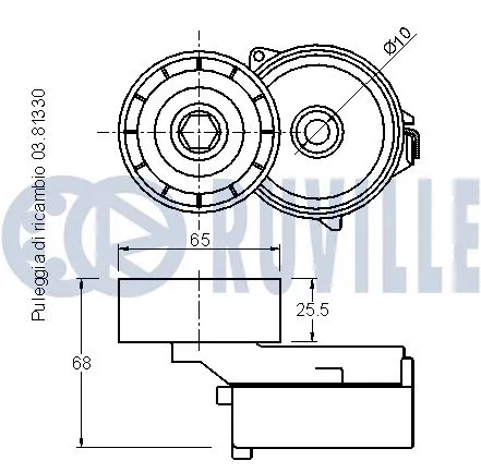 Belt Tensioner, V-ribbed belt