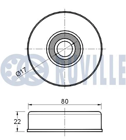 Deflection/Guide Pulley, V-ribbed belt