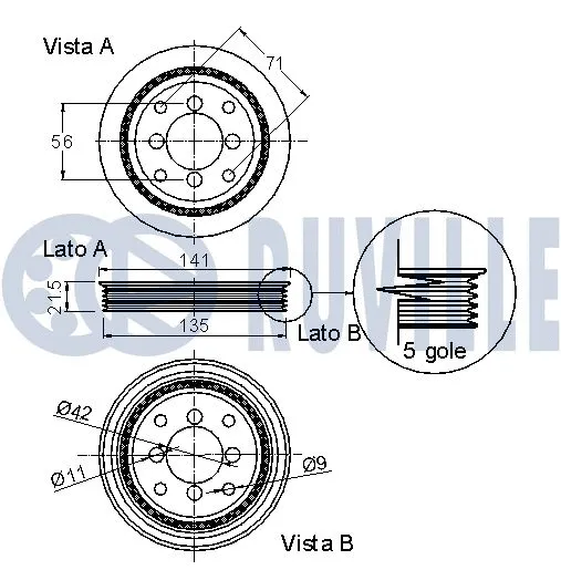 Belt Pulley, crankshaft
