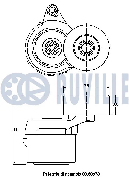 Belt Tensioner, V-ribbed belt